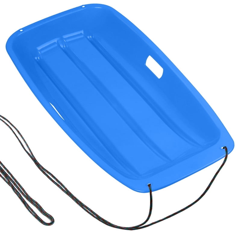 Gamexcel 36-Inch Durable Downhill Sprinter Toboggan Snow Sled for Kids, Boys, Girls, and Adults, Featuring Built-in Handles and Pulling Rope - Blue
