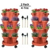 Size: 2 Sets, Shape: 4-Tier, and Actual Color: Red