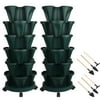 Size: 2 Sets, Shape: 6-Tier, and Actual Color: Green