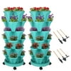 Size: 2 Sets, Shape: 6-Tier, and Actual Color: Teal
