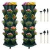 Size: 2 Sets, Shape: 7-Tier, and Actual Color: Green