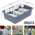 thumbnail image 1 of Gamexcel 8.6 Gallon(32.5L) Plastic Utility Bus Dish Box Commercial Bus Tubs PVC, Gray, 1 of 7