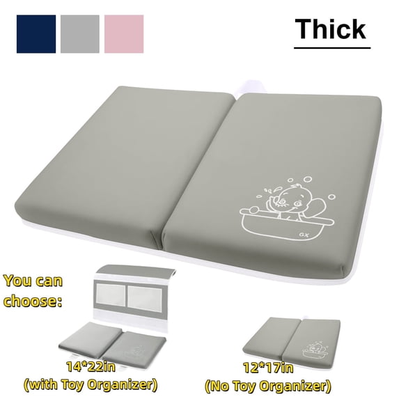Gamexcel Bath Kneeler and Elbow Pad - Painless Foam, Quick Dry, Foldable, Non-Slip - Gray