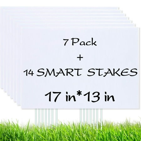 Gamexcel Blank Customizable Yard Signs, 13” x 17” 7 Count