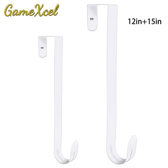 Gamexcel Christmas Wreath Hangers, Metal, White