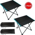 thumbnail image 1 of 2Pack Portable Camping Tables Folding Tables, Ultralight Aluminum Outdoor Table for Cooking, Picnic, Hiking, 1 of 9
