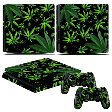 Gamexcel Sony PS4 Slim Console and 2 Dualshock Controllers Vinyl Skin Cover Decal Protective Sticker