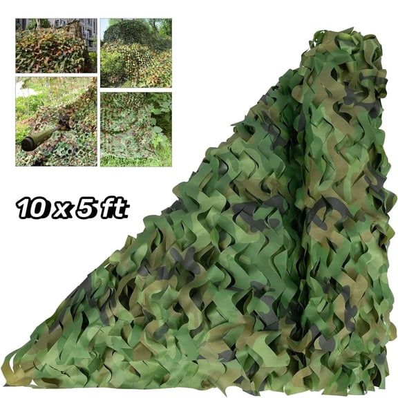Gamexcel Camo Netting 10 x 5 ft Double Layer 210D Oxford Camouflage Net for Hunting Blinds Camping and Sun Shade