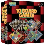 Gamie 10-in-1 Travel Board Game Set   Chess, Checkers, Backgammon, Snakes & Ladders & More   Family Game for Kids Ages 6+