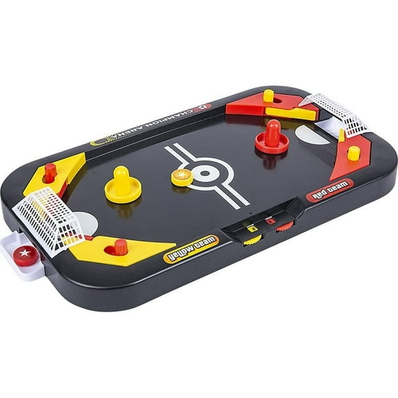 Gamie 2-in-1 Tabletop Sports Game for Kids Ages 3+  Mini Soccer & Air Hockey Set, Indoor Fun with Pucks, Balls, Strikers, Table or Floor Play