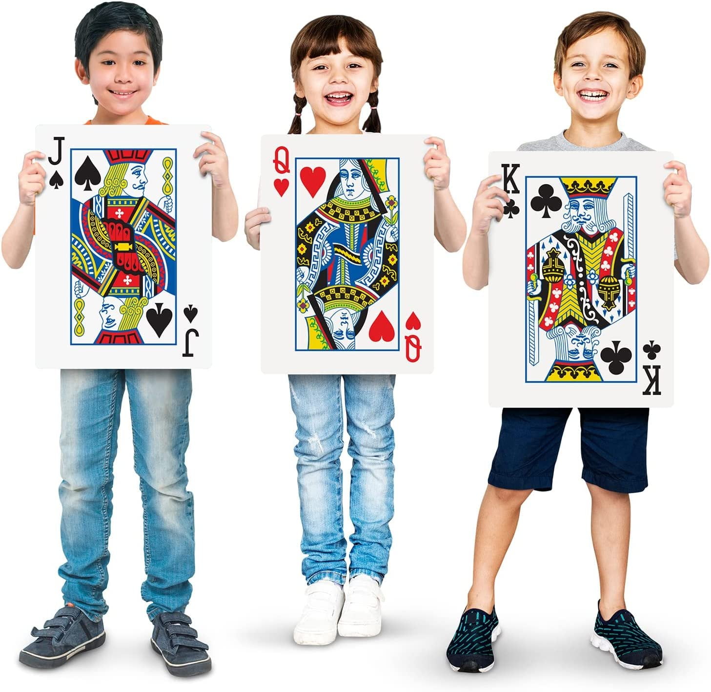 Gamie Jumbo Giant Poker Playing Cards Deck for Kids and Adults- 10.5 in. x 14.5 in. - 1 Pack