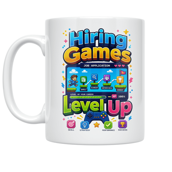 Gamified Hiring Design - Job Application Enthusiast - 11 oz Ceramic Coffee Mug