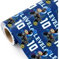 thumbnail image 1 of Gaming 10th Birthday Wrapping Paper Roll - Mini Roll - 17 Inch x 16.5 Feet - Gamer Controller Level 10 Video Game Wrapping Paper for Boys Birthday, Game Lover, Baby Shower, 1 of 4