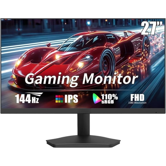 Gaming  27 Inch FHD 144hz, 1ms IPS 1080p Computer  with 110% sRGB, Bluelight Filter, HDMI & VGA Port, Support Freesync and Wall Mount