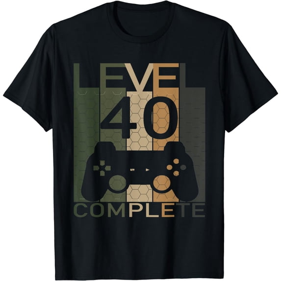 Gaming 40 Years old LVL 40 Complete 1981 Level 40 T-Shirt