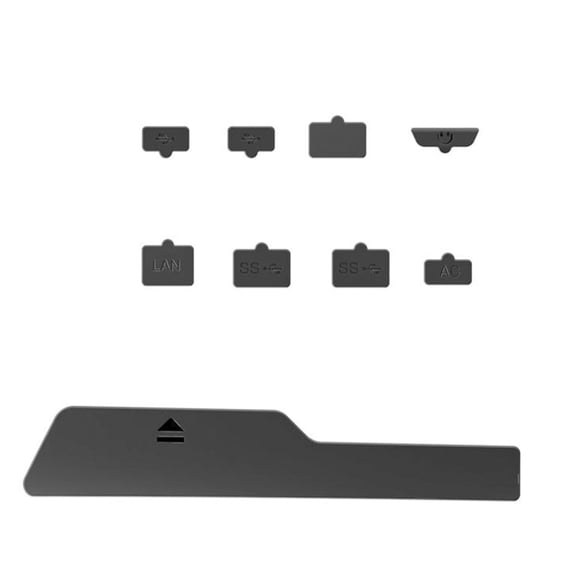 Gaming Accessories Dustproof Plug for PS 5 Slim Game Console Host Dust Plug Rubber Dust Protector Antidust Covers Black