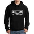 thumbnail image 1 of Gaming Apparel Gamer Hoodies Men Teen Boys Gifts Eat Sleep Repeat Hoodie Small Black, 1 of 7