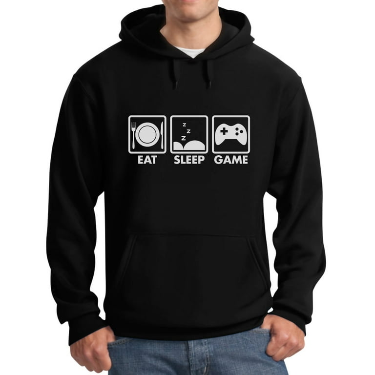 Gaming Apparel Gamer Hoodies Men Teen Boys Gifts Eat Sleep Repeat Hoodie  XX-Large Red 