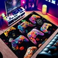 thumbnail image 1 of Gaming Area Rug Teen Boys Carpet, 3D Multi Gamepad Game Controller Design for Game Room, Gaming Room, Boys Girls Bedroom Playroom, Living Room (60" x 40"), 1 of 5