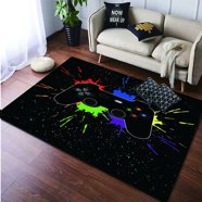 Large Gaming Rug for Kids Room, Video Game Controller Design Carpet for ...