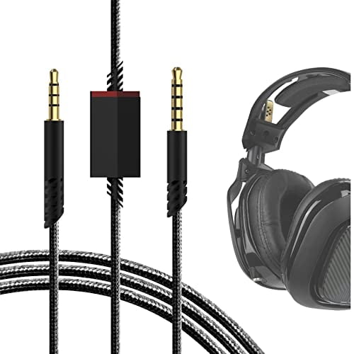 Gaming Audio Cable Compatible with Astro A40tr,A40,A30,A10/A10(Gen 2) Gaming Headset,3.5mm Auxiliary Replacement Stereo Cable with Mute Control (6 ft / 2 m)