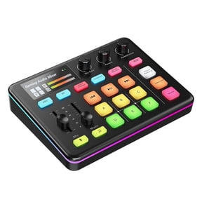 Gaming Audio Mixer, Audio Interface with Pro-preamp, RGB, Bluetooth, 48V Phantom Power for Live Streaming, Podcasting, Content Create, Gaming