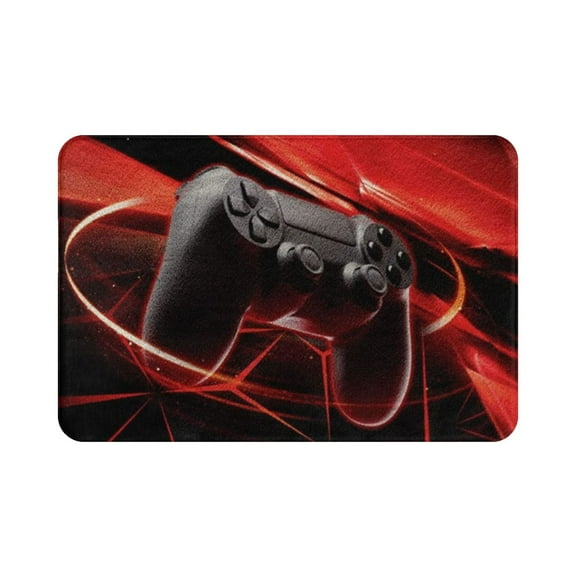 Gaming Bath Mat Boys Gamepad Area Rug Game Joysticks Bedroom Rug Nostalgic Gaming PC Door Mat 16"X24"