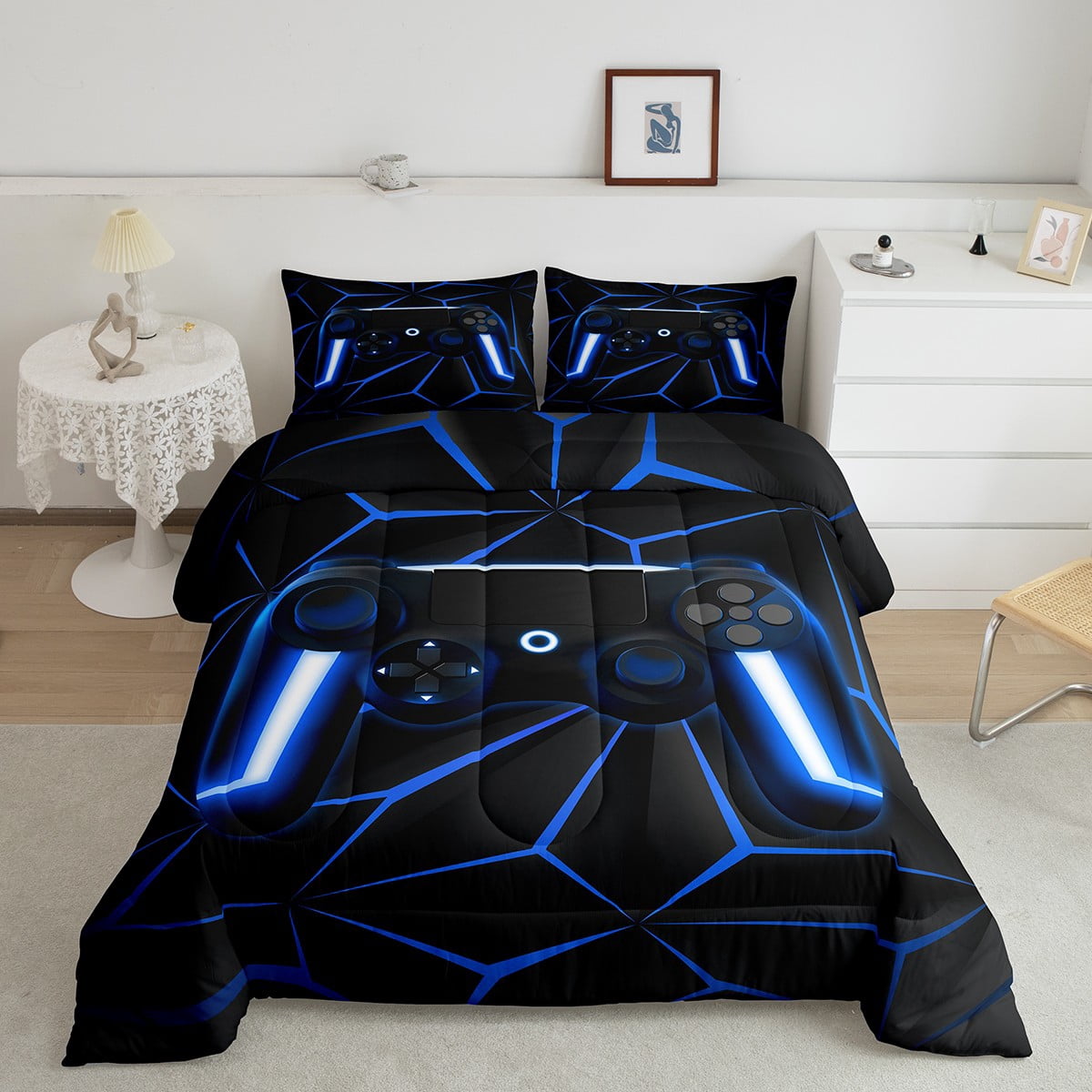 Gaming Bed Comforter Set Video Game Gamer Console Comforter Set for ...