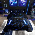thumbnail image 1 of Gaming Bed Comforter Set Video Game Gamer Console Comforter Set Black and Blue Gaming Comforter, Microfiber Gamer Gamepad Controller Bedding Sets with 2 Pillowcases - Queen Size, 1 of 5