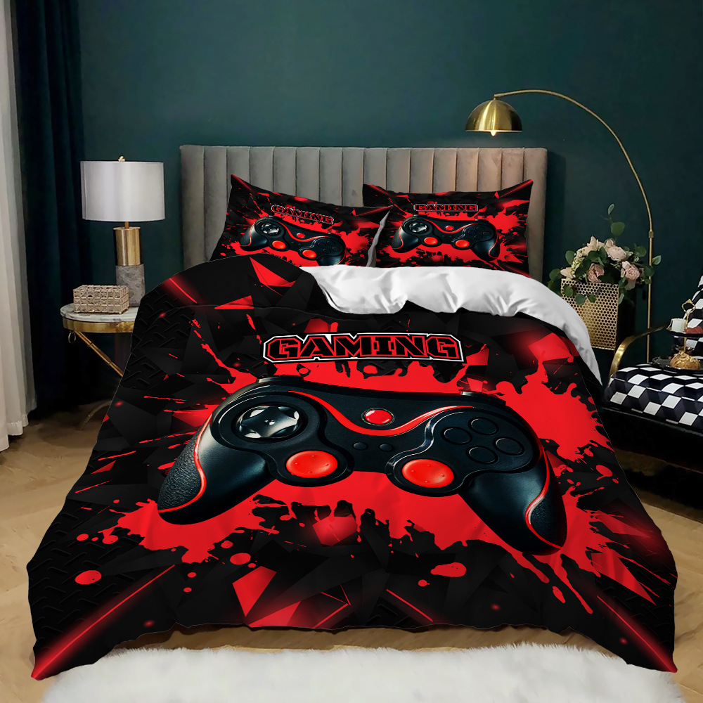Playstation Comforter Set Full Gaming Bedding Set Gamer Room Decor