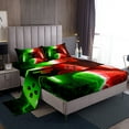 thumbnail image 1 of Gaming Bedding Set Full Size Gamer Bed&nbsp;Sheets Set,Red and Green Lightning Fitted Sheet Set Video Game Gamepad Sheets Gaming Room Decor with 2 Pillowcases, 1 of 5