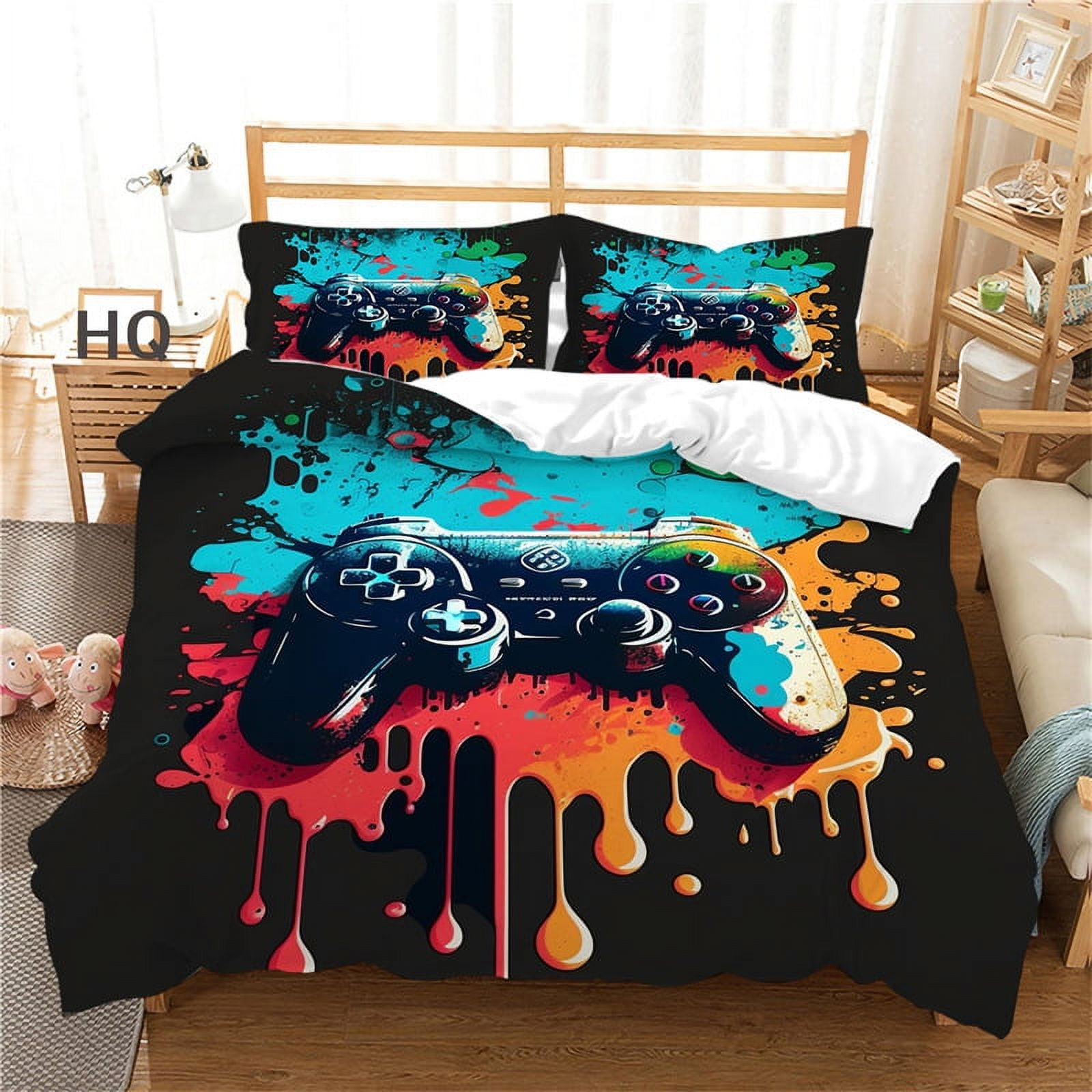 Gaming Bedding Sets for Boys Kids Teens,Gamer Room Decor Video Game