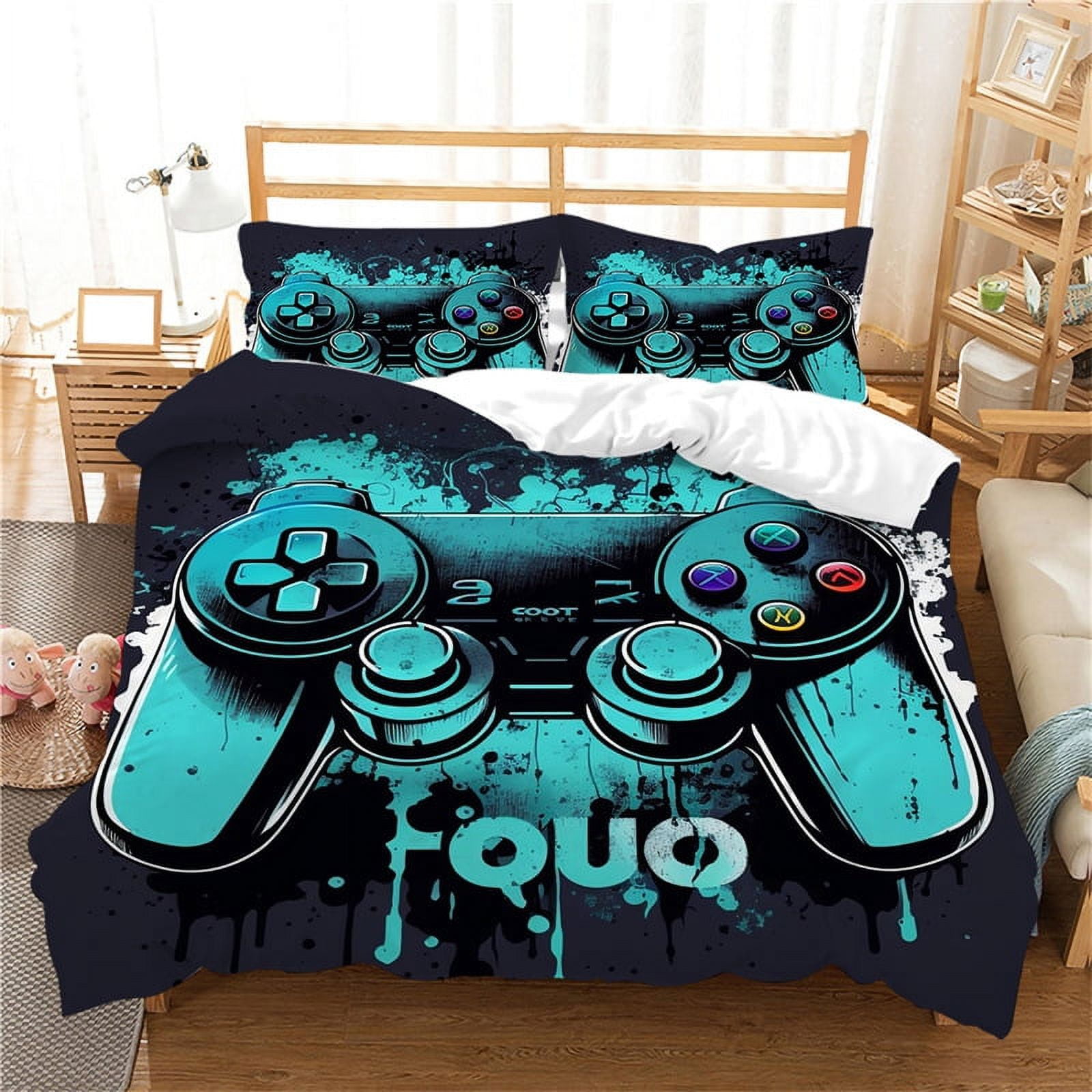 Gaming Bedding Sets for Boys Kids Teens,Gamer Room Decor Video Game