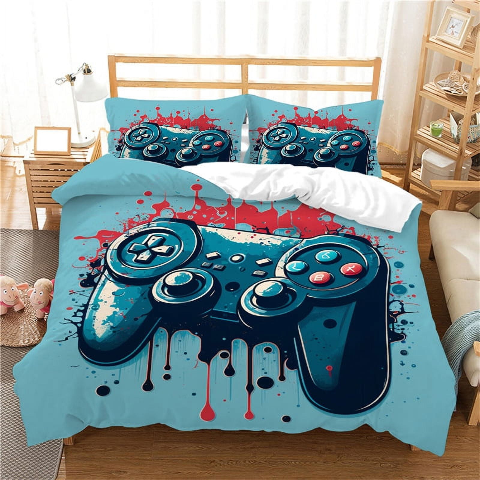 Gaming Bedding Sets for Boys Kids Teens,Gamer Room Decor Video Game