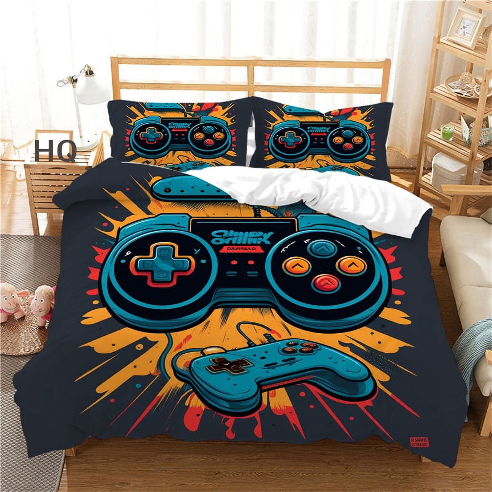 Gaming Bedding Sets for Boys Kids Teens,Gamer Room Decor Video Game
