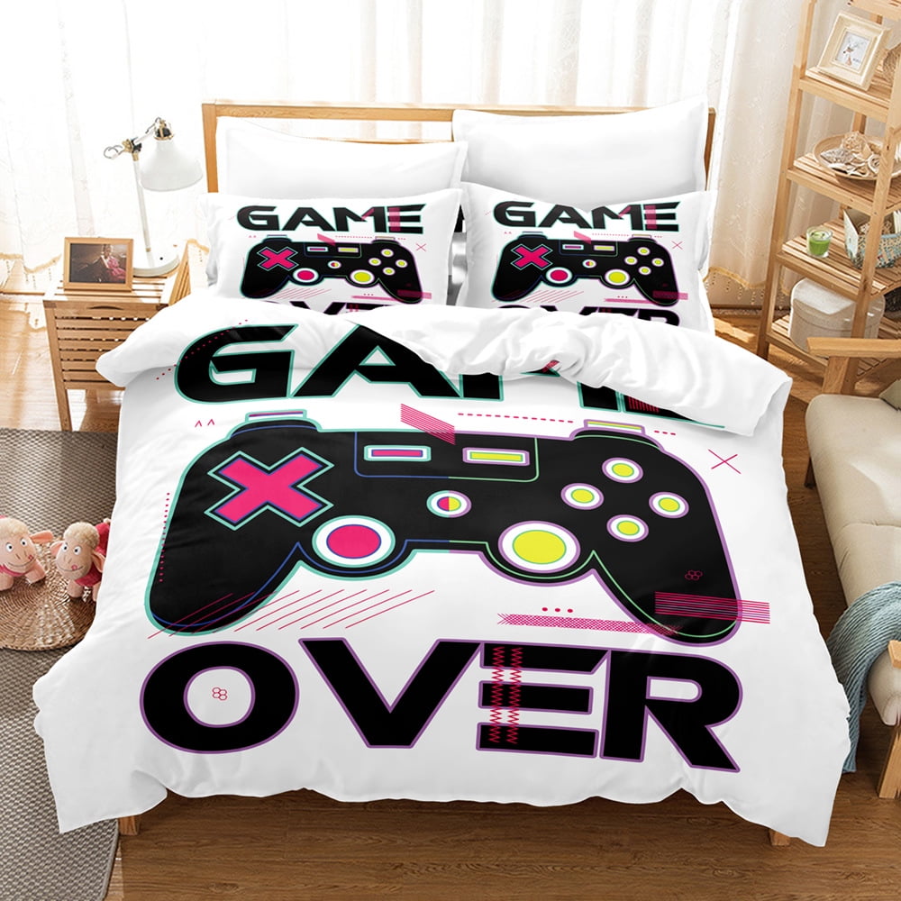Gaming Bedding Sets for Boys Kids Teens,Gamer Room Decor Video Game