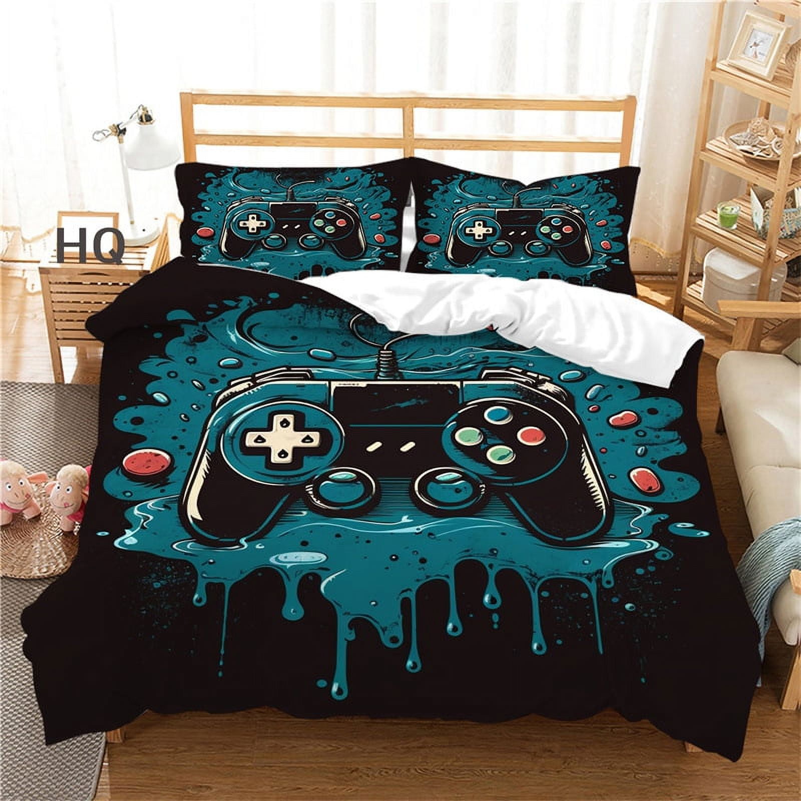 Gaming Bedding Sets for Boys Kids Teens,Gamer Room Decor Video Game