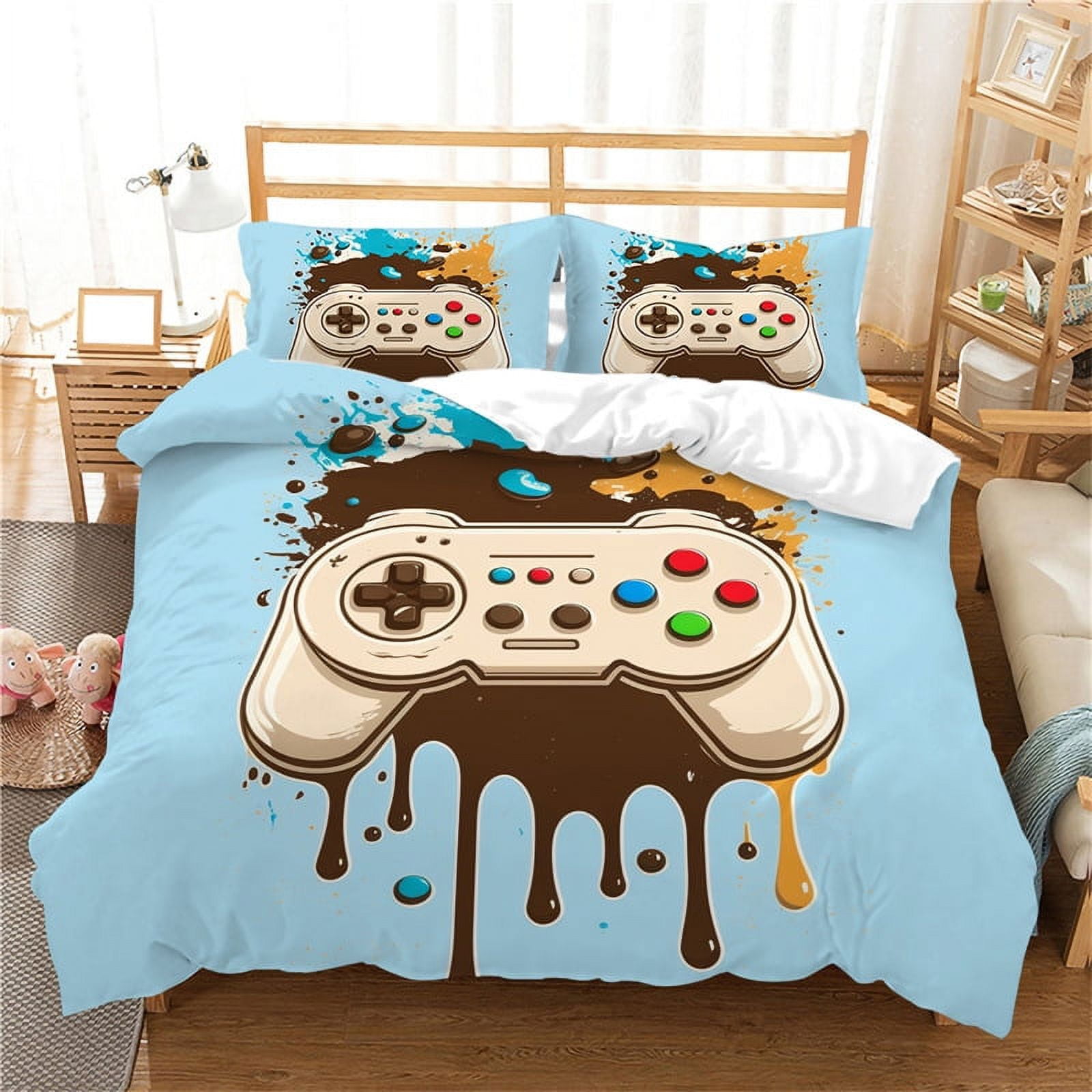 Gaming Bedding Sets for Boys Kids Teens,Gamer Room Decor Video Game
