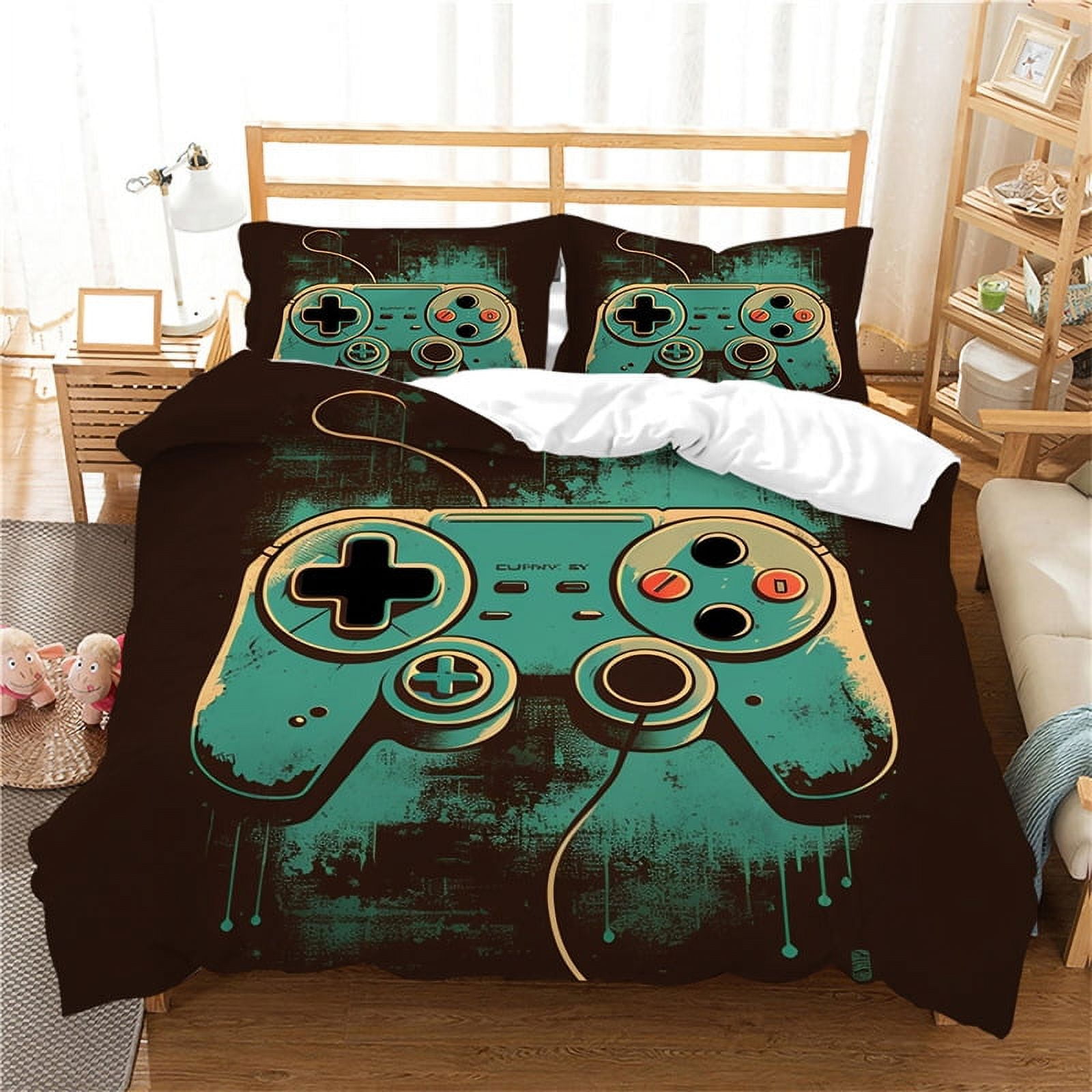 Gaming Bedding Sets for Boys Kids Teens,Gamer Room Decor Video Game