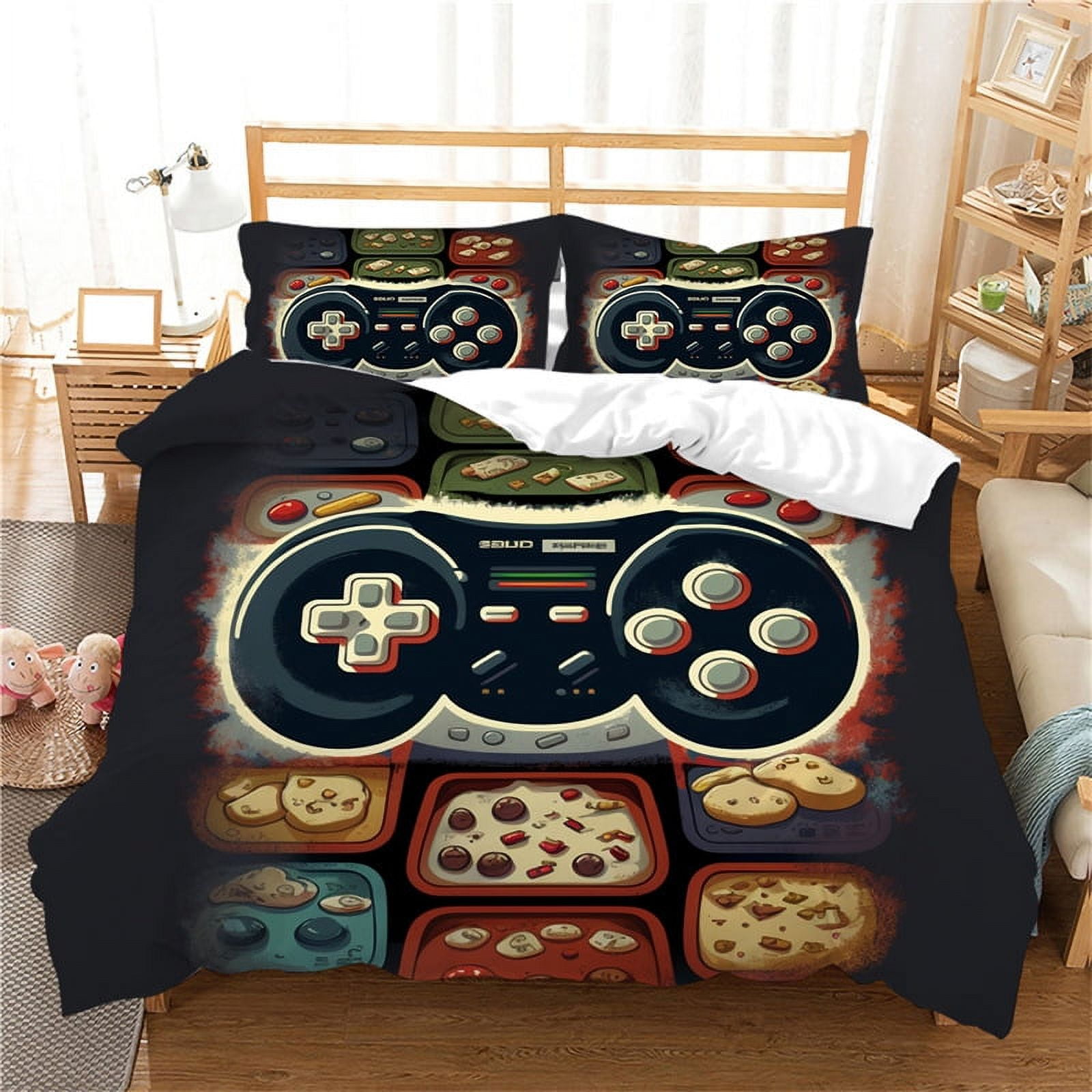 Gaming Bedding Sets for Boys Kids Teens,Gamer Room Decor Video Game