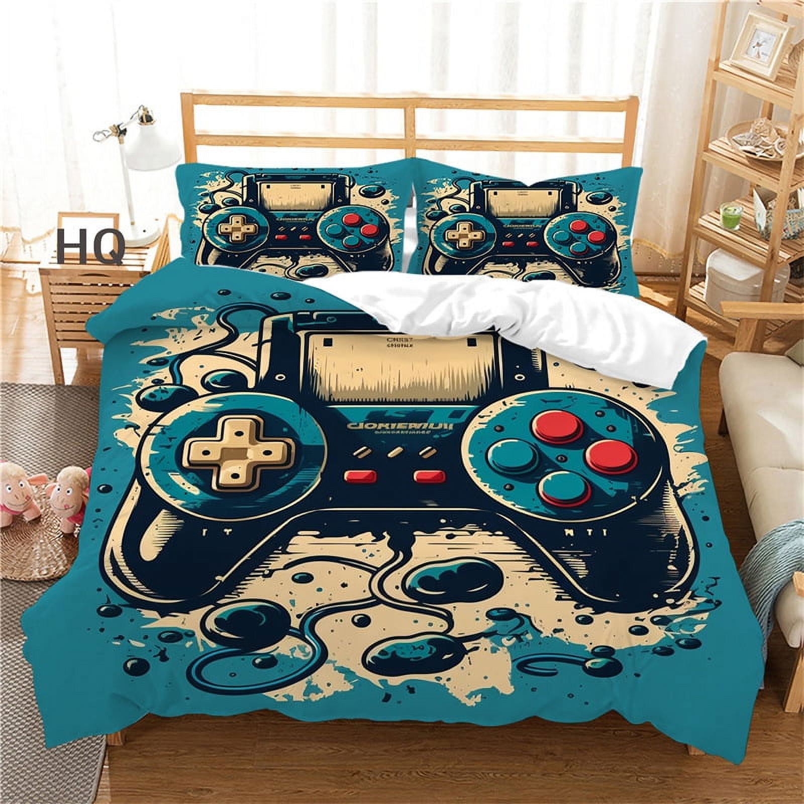 Gaming Bedding Sets for Boys Kids Teens,Gamer Room Decor Video Game