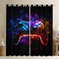thumbnail image 1 of Gaming 30%-50% Blackout Curtains Gamer Curtains for Living Room Gamer Gifts,Game Consoles Curtains Drapes Rainbow Smoke Window Curtains 2 Panels 2 Panels,(42Wx63L), 1 of 5