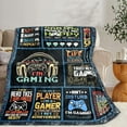 thumbnail image 1 of Gaming Blanket Gift for Gamer Him Teens Boyfriend Home Game Room Decor Bedroom Cozy & Soft Flannel Throw Blanket Nap Men 50"x60", 1 of 5