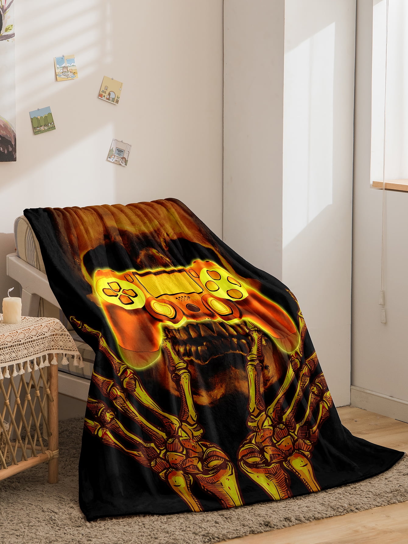 Gaming Blanket Throw for Boys Teen Gamer Blanket Fleece Blankets Gamer