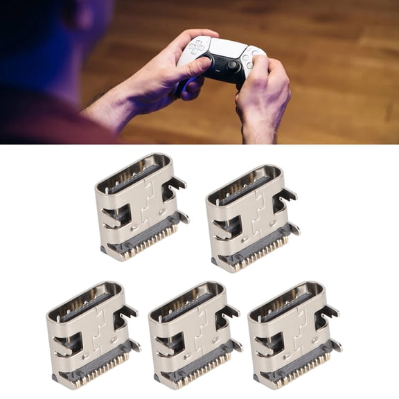 Gaming Cable GamepadChargingSocket, GameHandleChargingPort 5pcs for Controller for Repairing