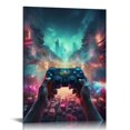 thumbnail image 1 of Gaming Canvas Wall Art Prints Poster Gaming Decor for Boys Room Game Wall Decor Framed for Mens Bedroom Playroom Decoration Ready to Hang, 1 of 4