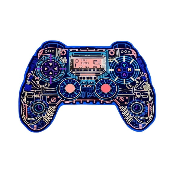 Gaming Carpet Cute Console Controller Rug Extra Soft Absorbent Non- Machine Washable Mat for Game Room Indoor Floor and Shower Use