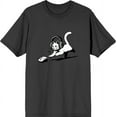 thumbnail image 1 of Gaming Cat Chasing Computer Mouse Adult Charcoal Crew Neck Short Sleeve Tee-3XL, 1 of 4