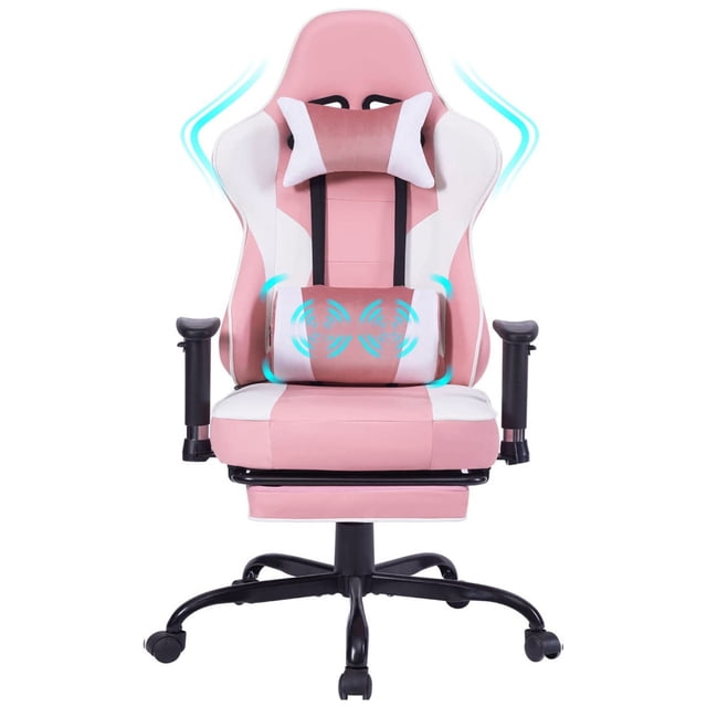 Gaming Chair for Adults, Ergonomic Office Chair with Headrest and 2D