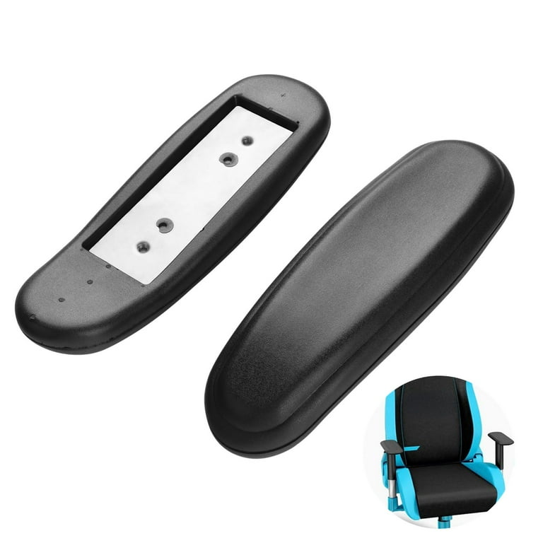 Gaming Chair Armrest Replacements 2pcs Universal 4 Mounting Hole PU Office Chair Arm Pads Elbow Support Pads for Computer Gaming and Desk Chairs
